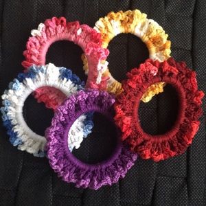 Crocheted Hair Scrunchies